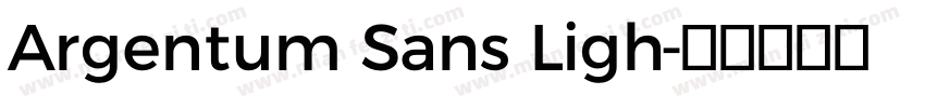Argentum Sans Ligh字体转换